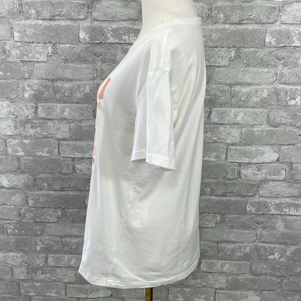 Amazon White Graphic Brides Tee with Colorful Print - Picture 3 of 6